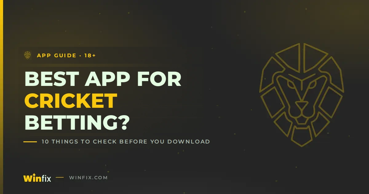 Best app for Cricket Betting - winfix